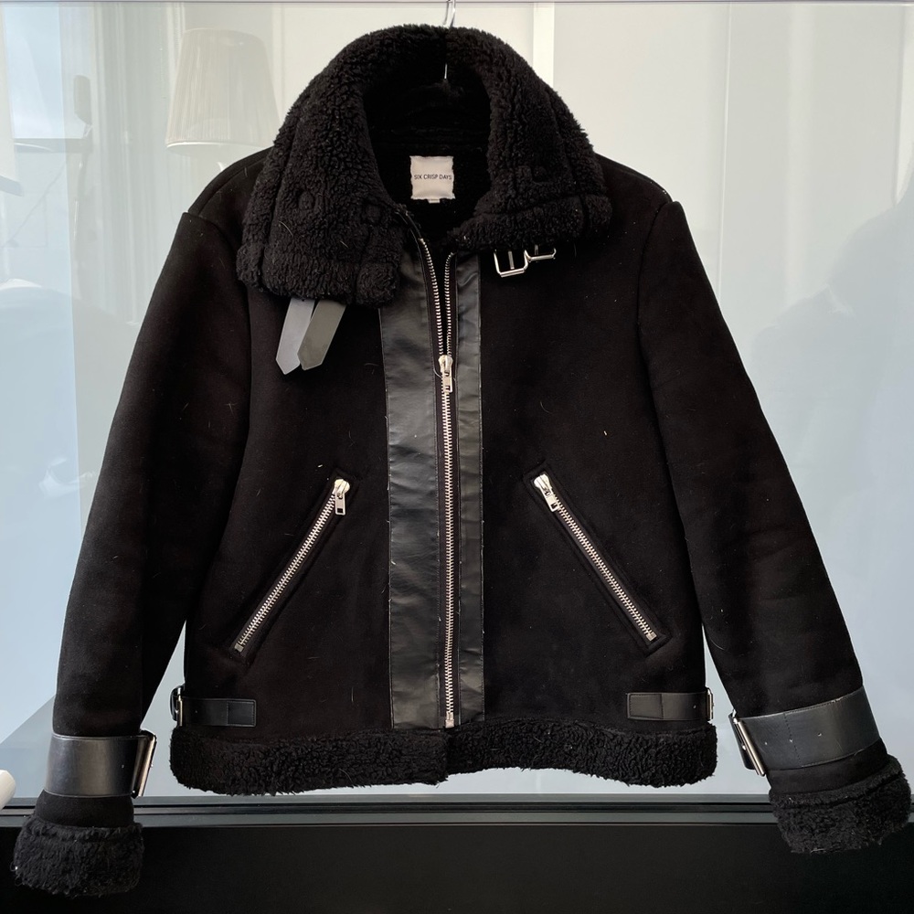 Faux suede oversized coat